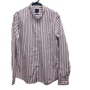 Armani exchange button down collared striped dress shirt size small